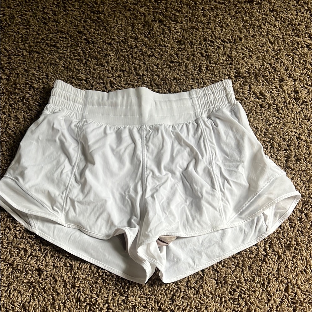 White Lulu Hotty hot Shorts